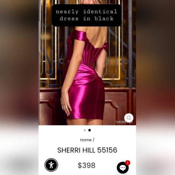 Sherri Hill Black Dress - Picture 1 of 4
